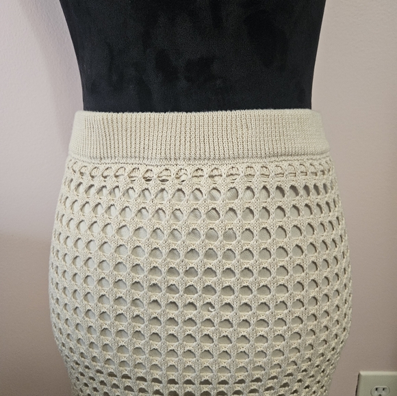 Steve Madden Cream Crochet Maxi Skirt - Size Medium ☀️ NWT - Picture 5 of 11